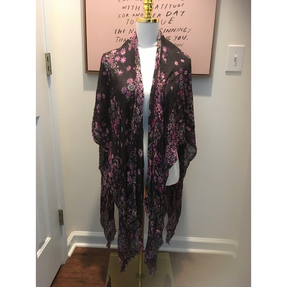Kate Spade Womens Floral Wrap‎ Lightweight Oversized Shawl